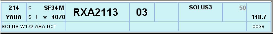 Figure 3: The Flight Data Record for RXA2113. Source: Adapted from Airservices Australia