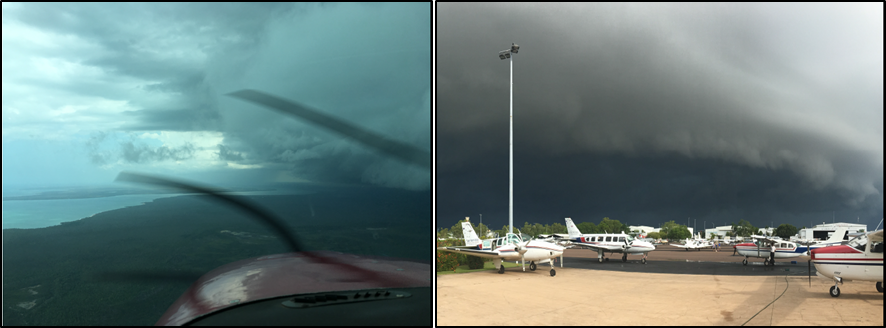 Figure 11: Large storm cell images illustrated in Air Frontier’s Wet Weather Guide. Source: Operator, with permission