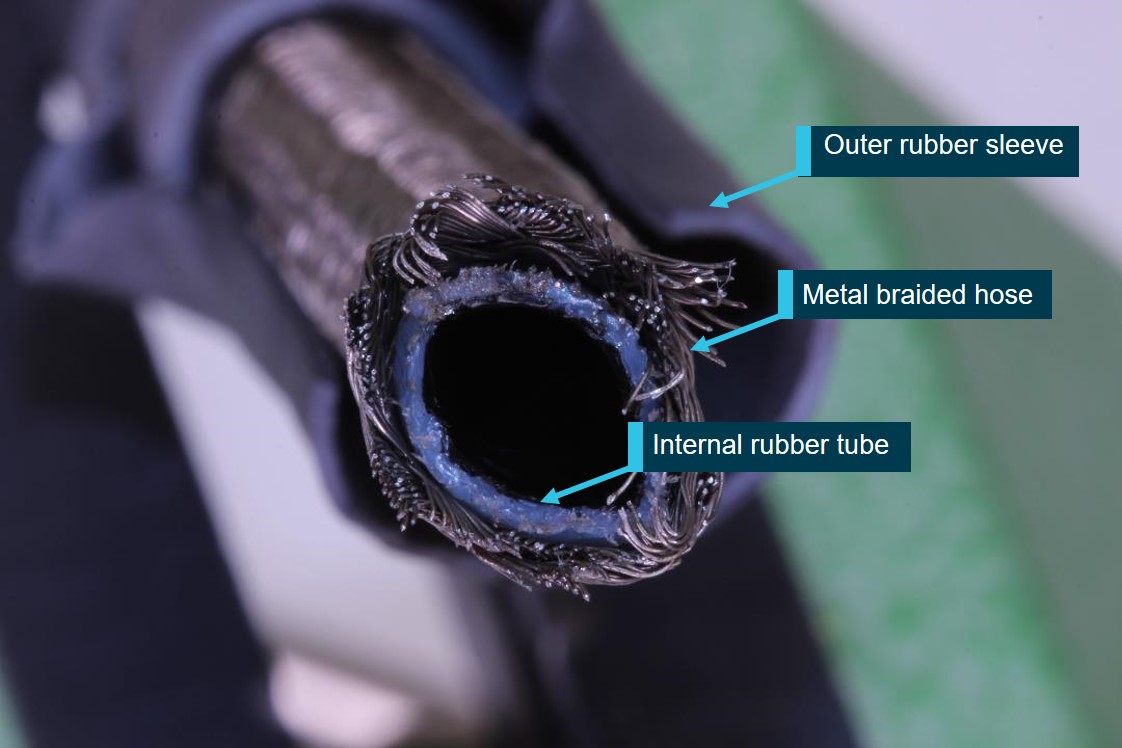 Figure 3: Hydraulic flex hose construction. Source:  ATSB