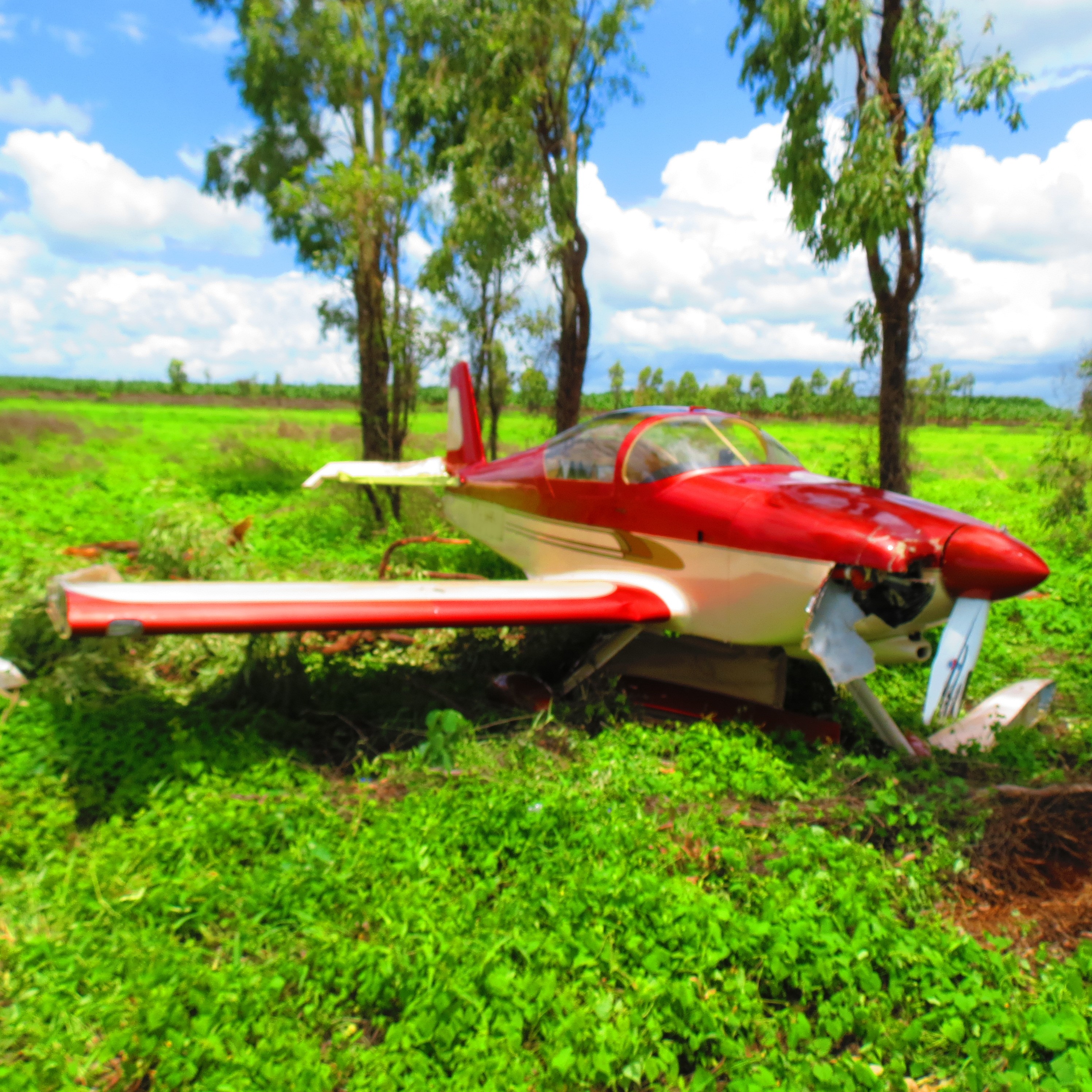 Figure 1: Damage sustained to aircraft. Source: Qld Police