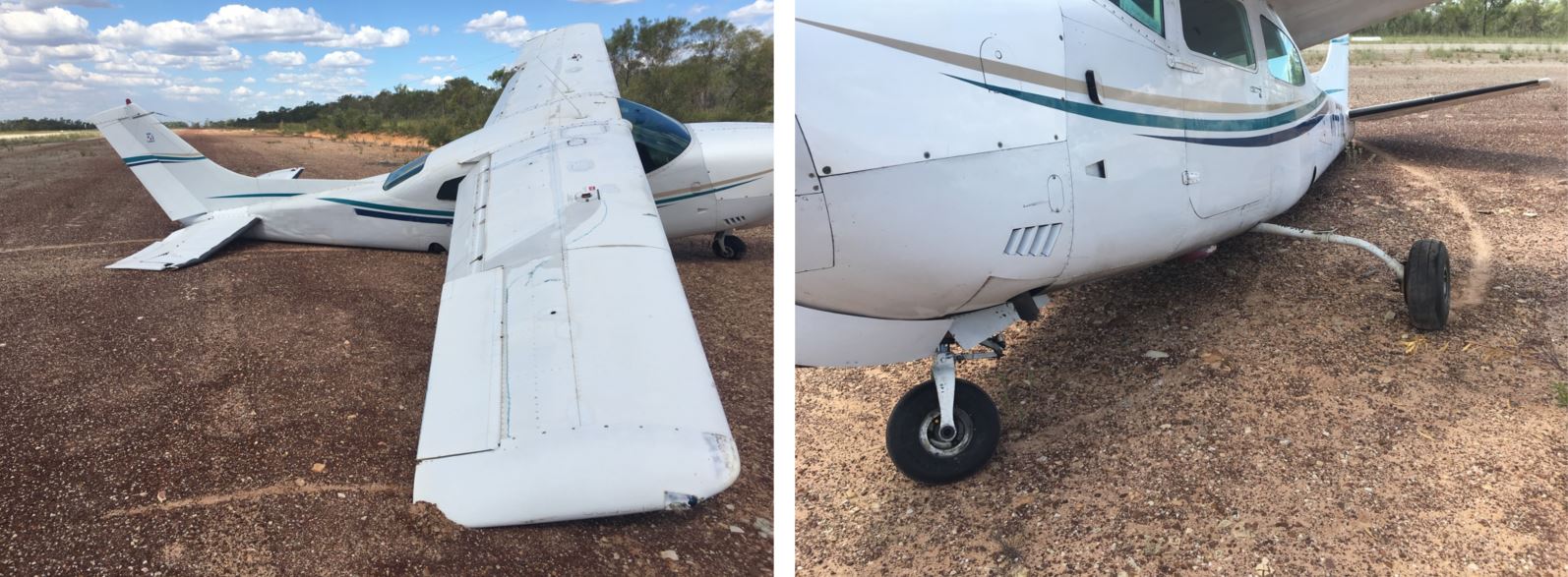 Figure 1: Damage sustained to the aircraft after landing. Source: Operator