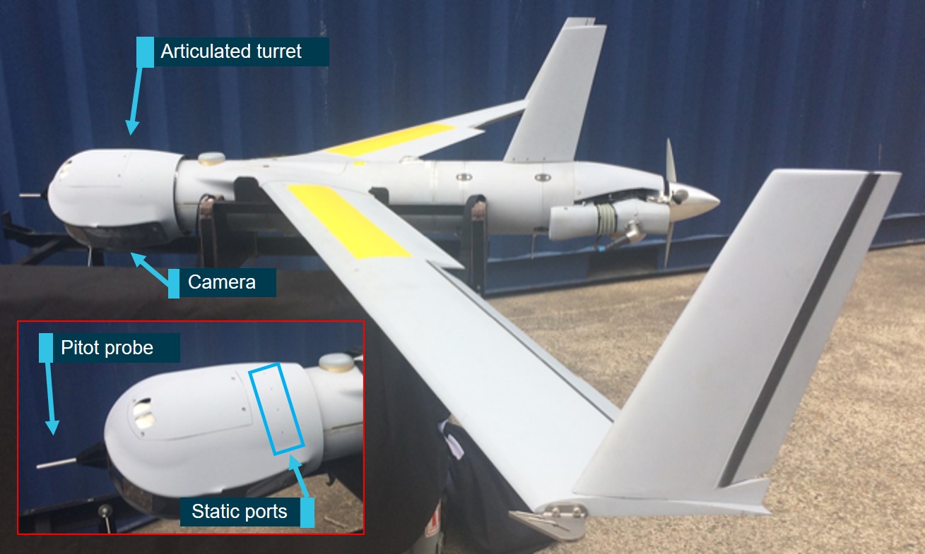 Figure 3: X200 with articulated turret. Source: Insitu Pacific, modified by the ATSB