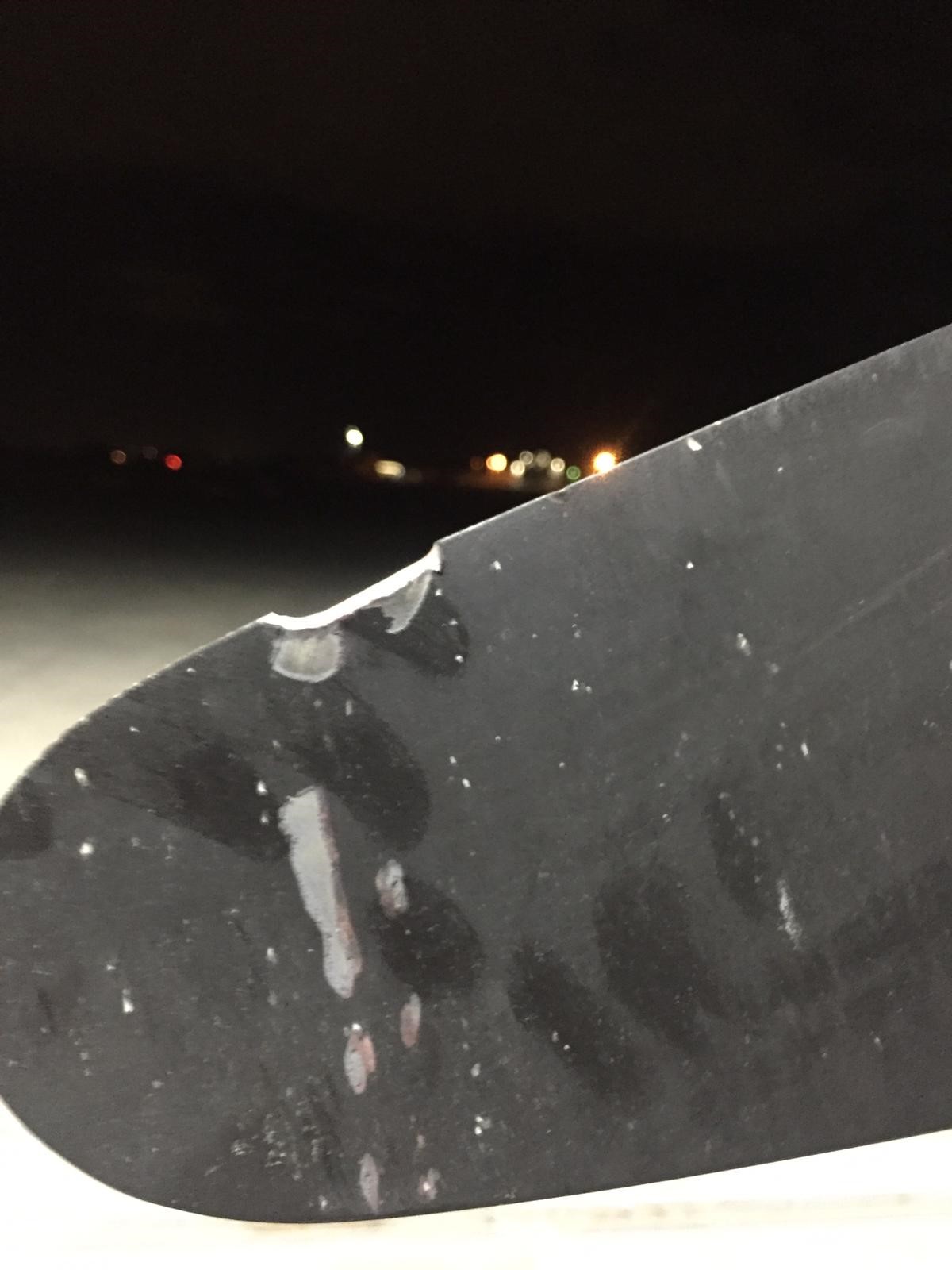 Damage to the propeller