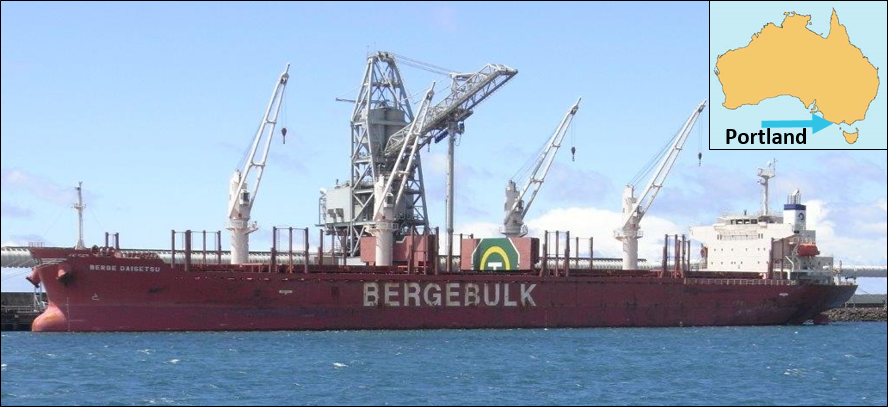 Figure 1: Berge Daisetsu alongside in Portland. Source: ATSB