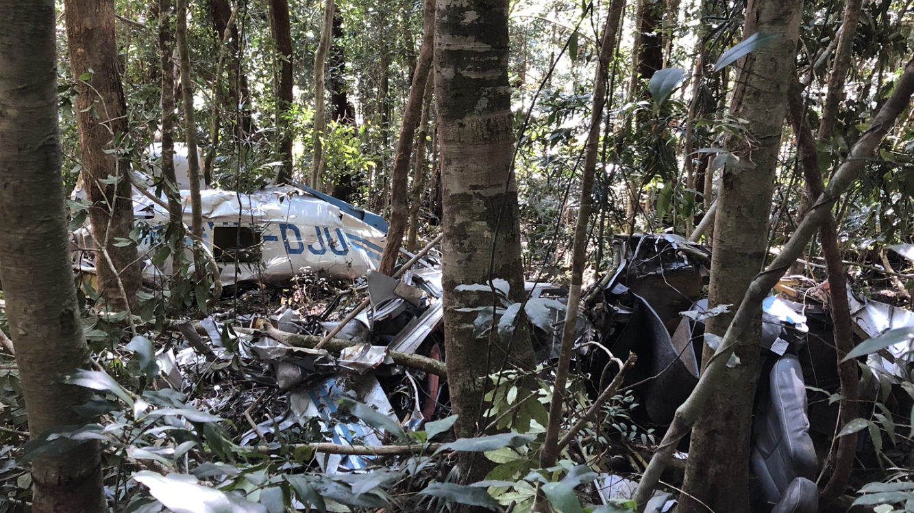 Accident site of Mooney M20J, VH-DJU 26km W of Coffs Harbour, NSW, on 20 September 2019