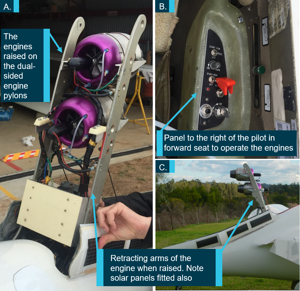 Figure 6: Images of the engines fitted to GOA. Source: ASH-215J Flight Manual