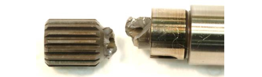 Figure 7: Fractured oil pressure pump shaft.<br />
Source: Rolls-Royce.