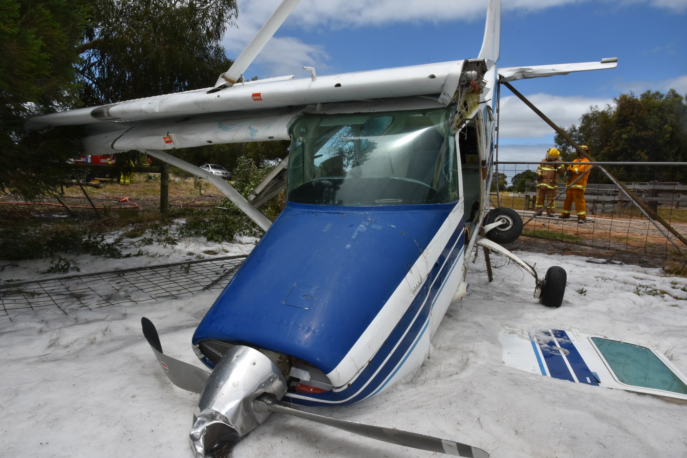 Figure 1: Accident site of Cessna 182, registered VH-DGF. Source: Victoria Police.