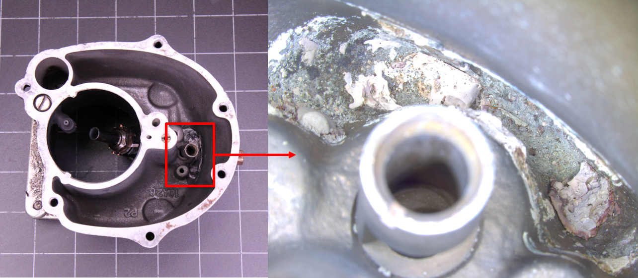 Figure 2: Material inside the carburettor bowl of VH-DGF. Source: ATSB.