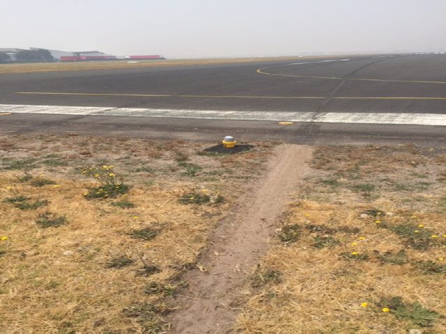 Figure 2: Skid marks on the runway end into the grass. Source: Supplied