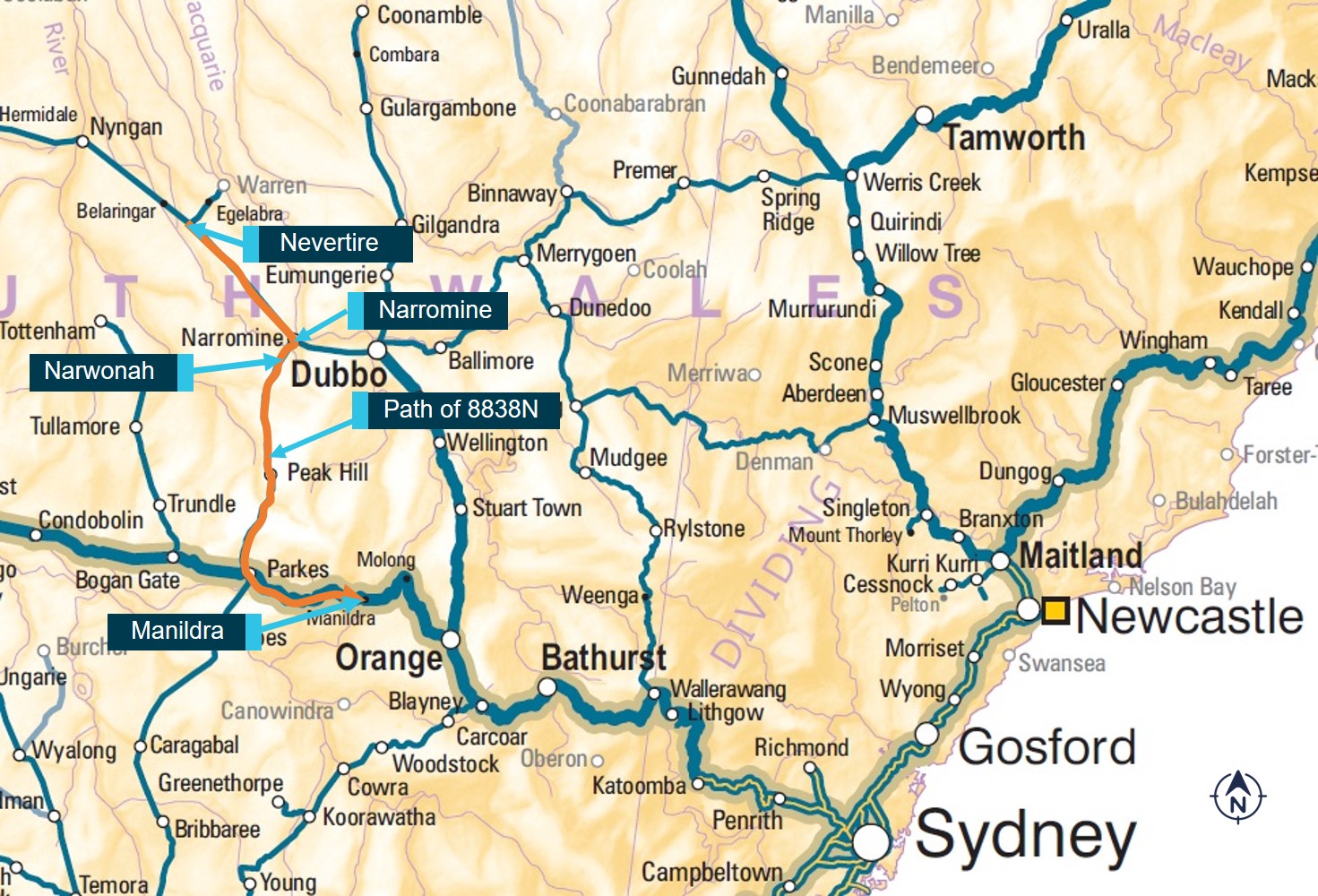 Figure 1: Location map.<br />
Source: Geoscience Australia with annotations by ATSB