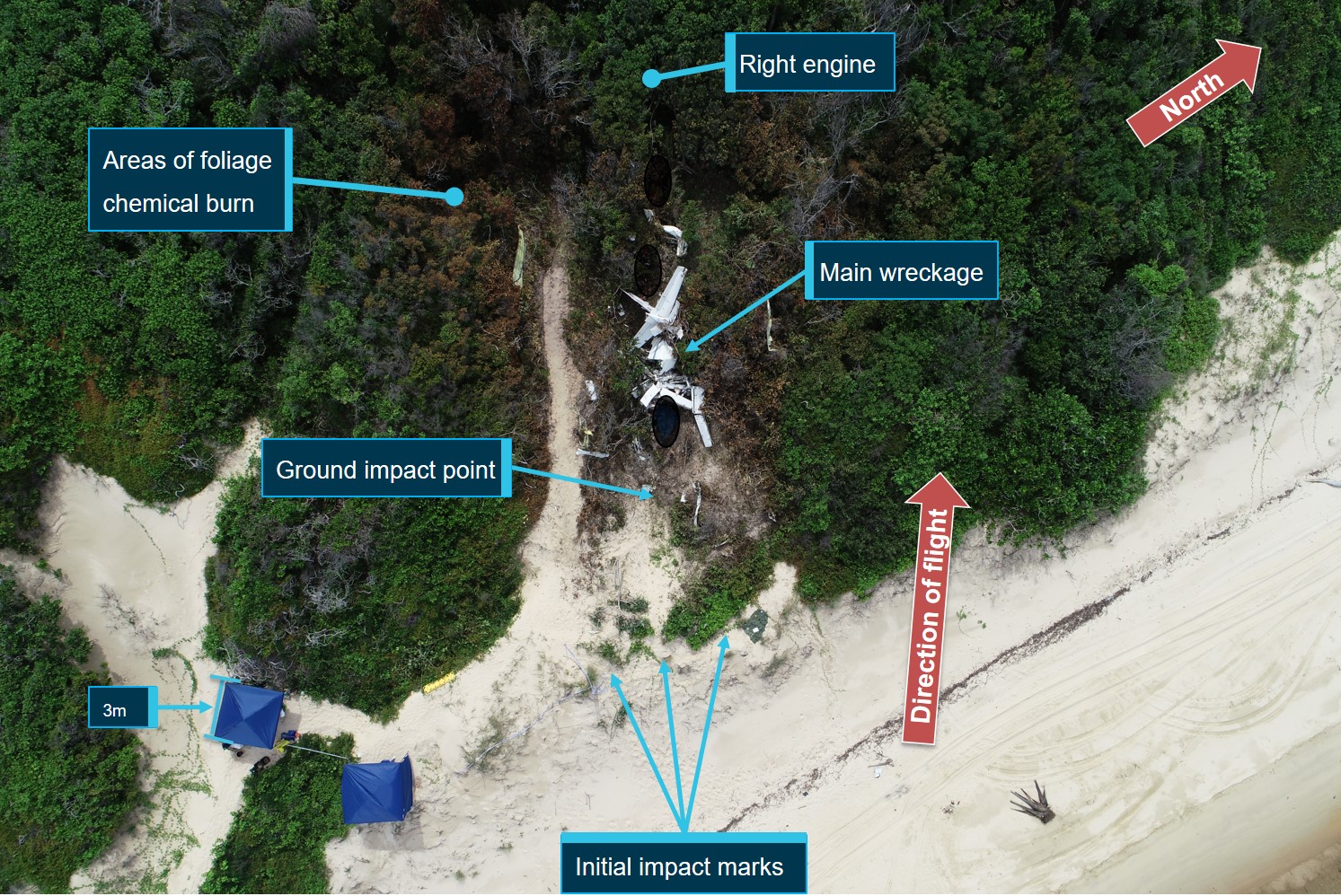 Figure 5: Overview of accident site.<br />
Source: ATSB