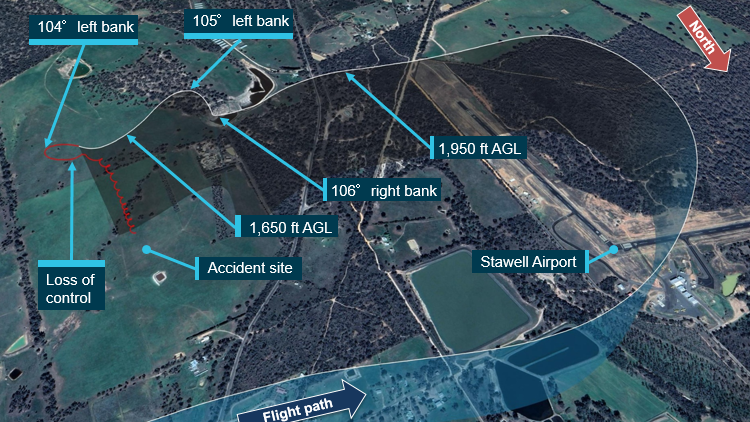 Aircraft operation in the vicinity of Stawell Airport