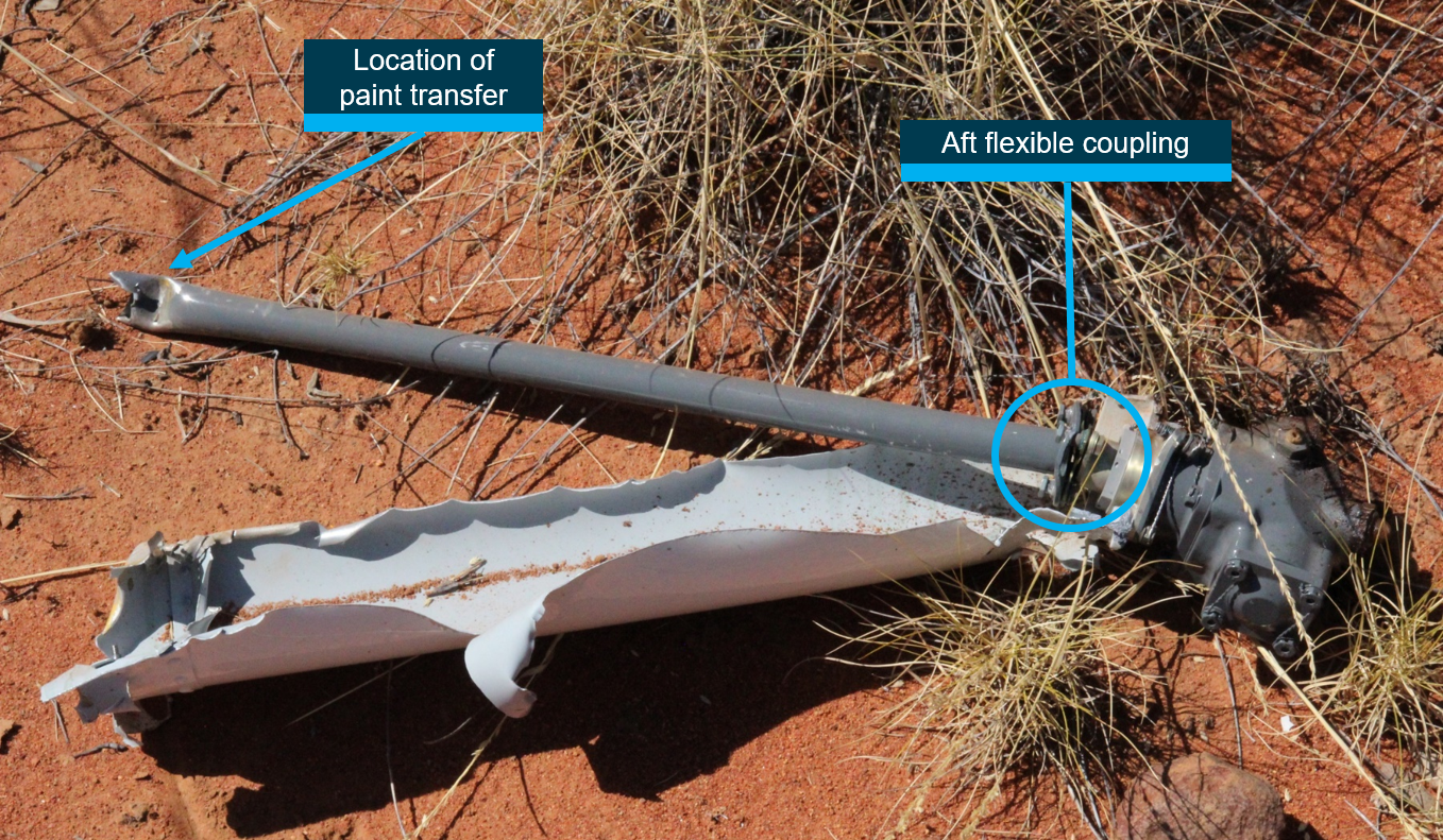 Figure 6: Severed tail rotor driveshaft.<br />
Source: ATSB