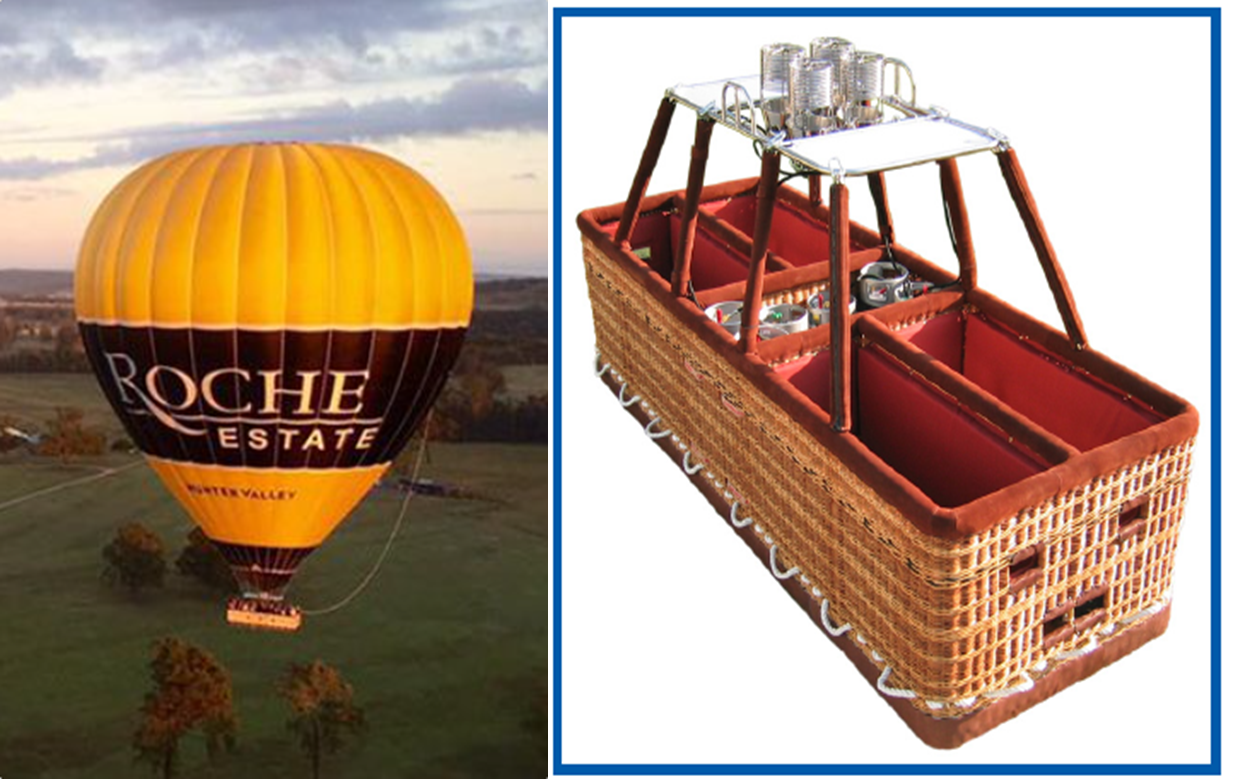 Figure 5: VH-HVW and Figure 6: Double tee basket.<br />
Source: Kavanagh Balloons