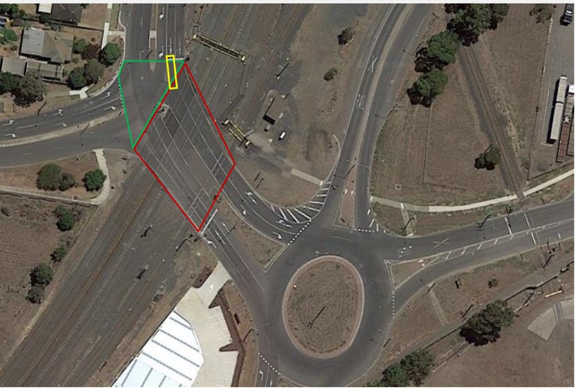 Figure 12: Road intersection and level crossing layout