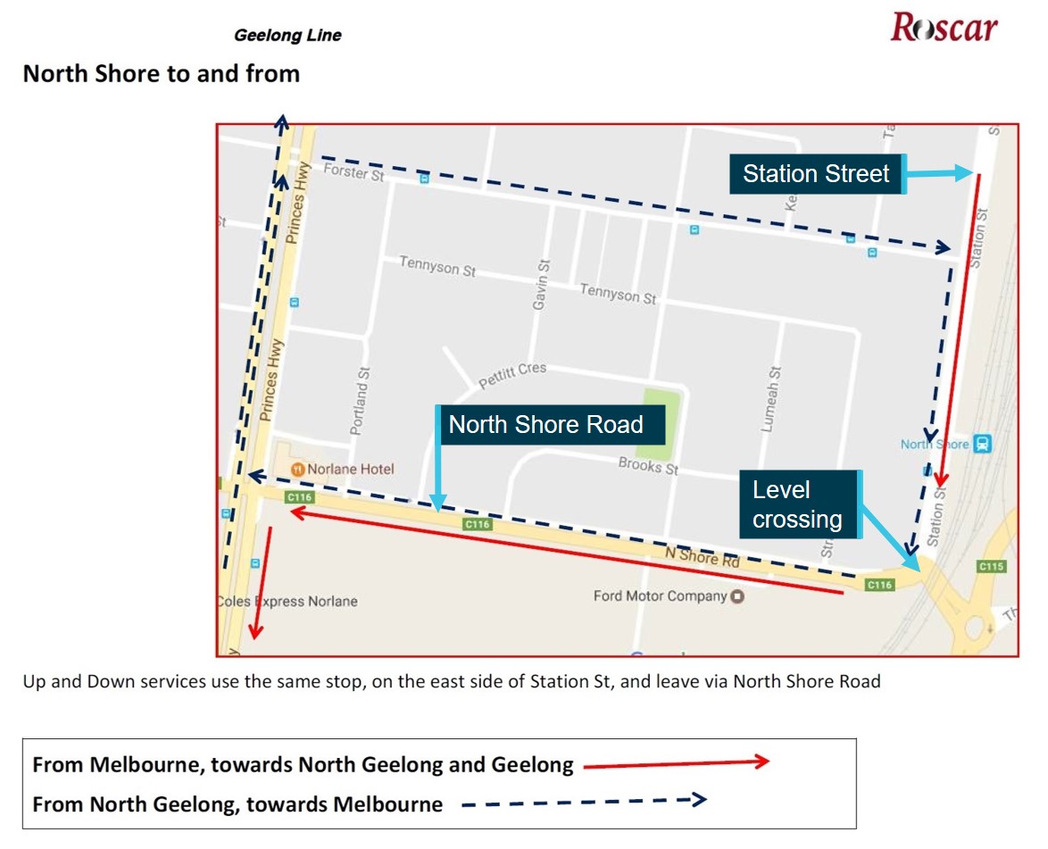 Figure 11: Training manual recommended route