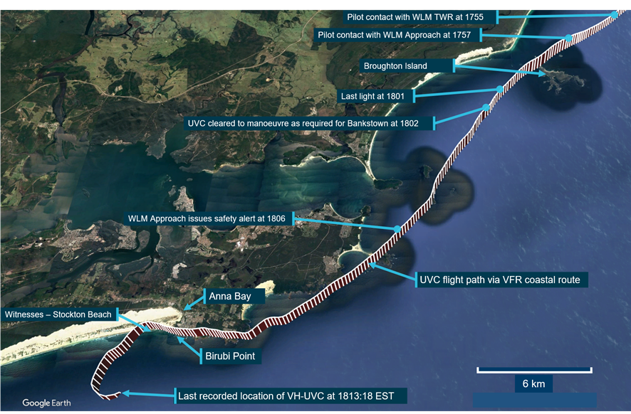 Figure 14: UVC flight path from Broughton Island