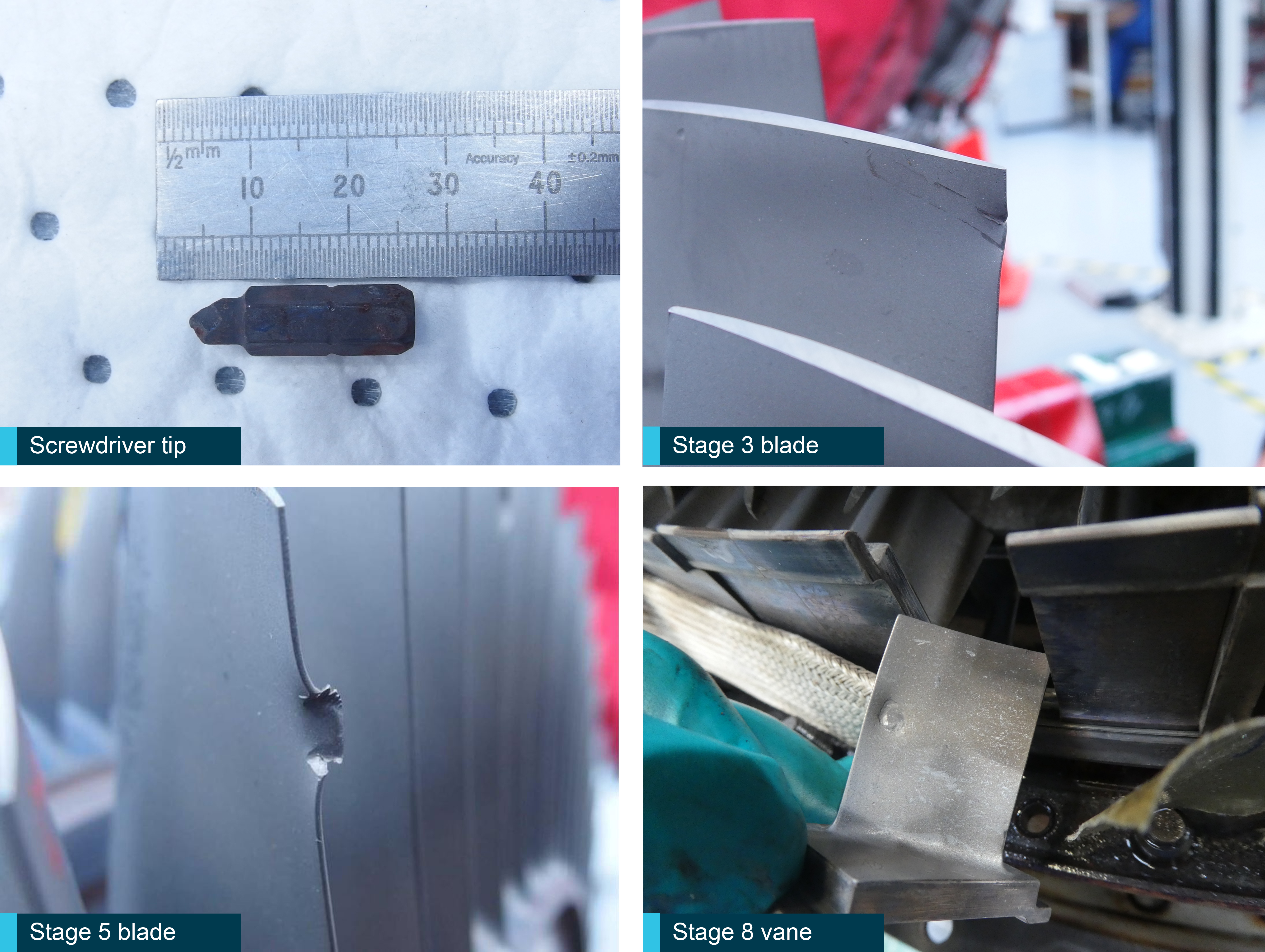 Figure 7: Screwdriver tip and witness marks