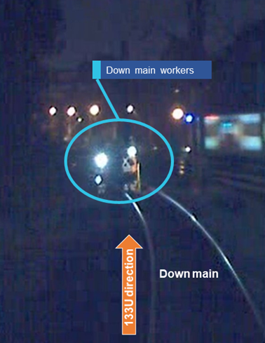 Figure 2. CCTV image from train 133U