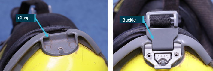 Figure 10: Helmet clasp and buckle