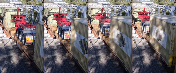 Figure 4: Trailer collision with bridge