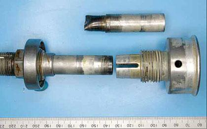 Figure 2: Forward drive shaft coupling after disassembly