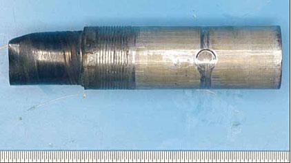 Figure 3: Drive shaft stub after removal from coupling