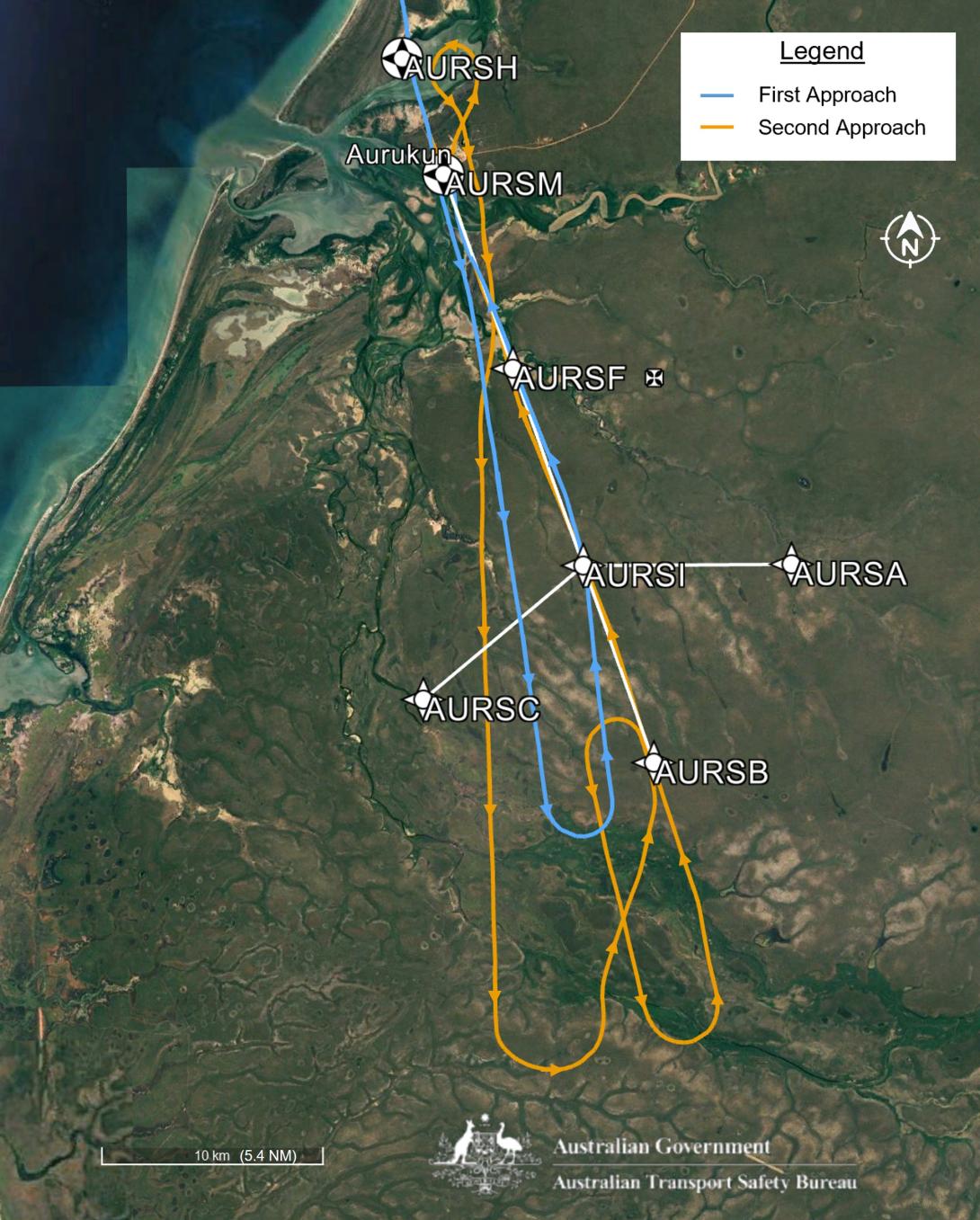 VH-OZO recorded data 22 January 2020 at Aurukun, Queensland