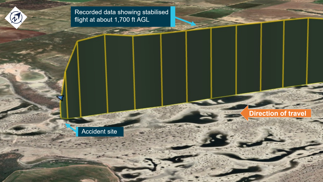 Last one minute of recorded flight data