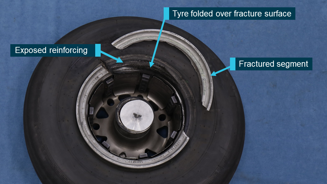 Figure 1: The wheel in the condition it was received by the ATSB.