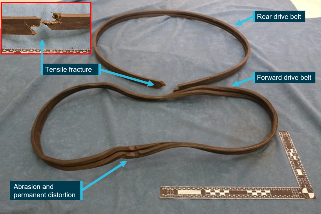 Figure 5: Drive belt damage