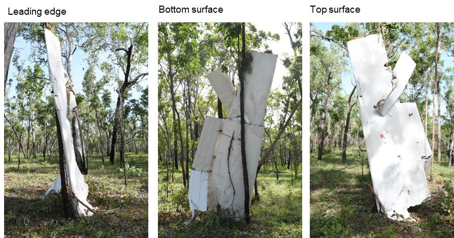 Figure 3: As found position of the right wing approximately 300m from the main wreckage