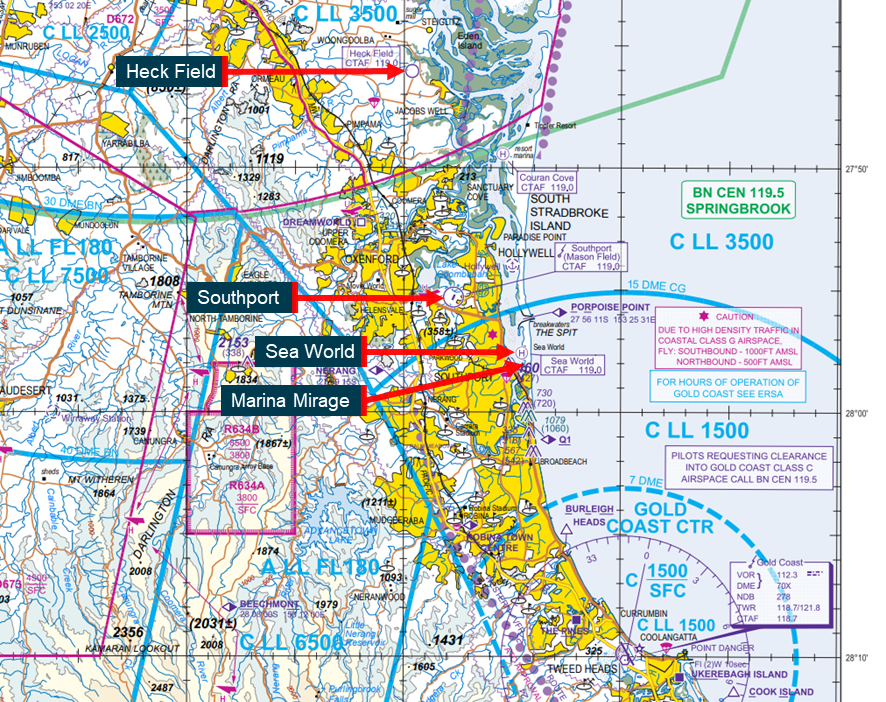 Figure 7: Gold Coast Visual Terminal Chart extract