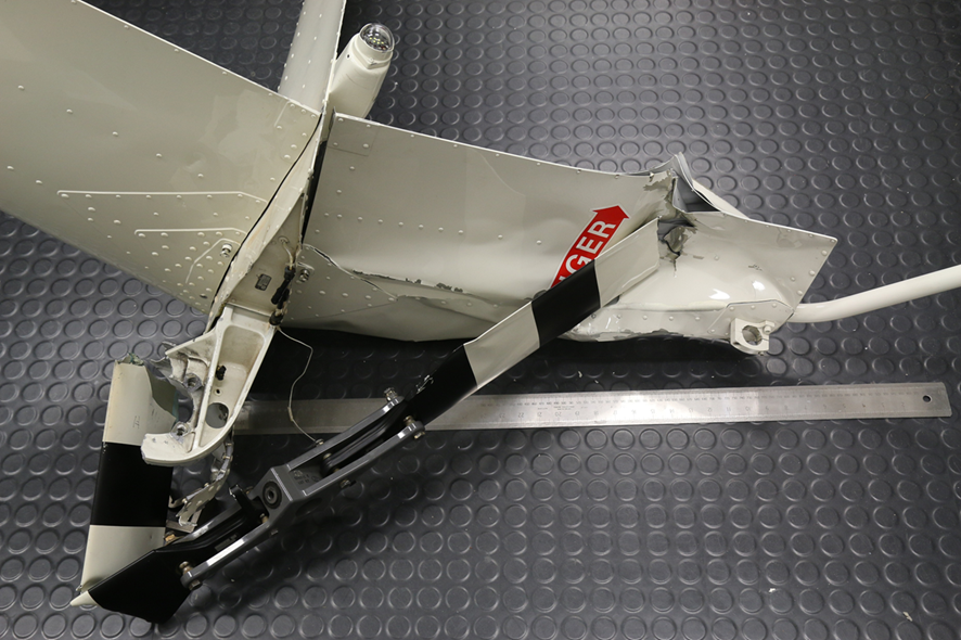 Figure 22: Tail rotor contact with lower vertical fin