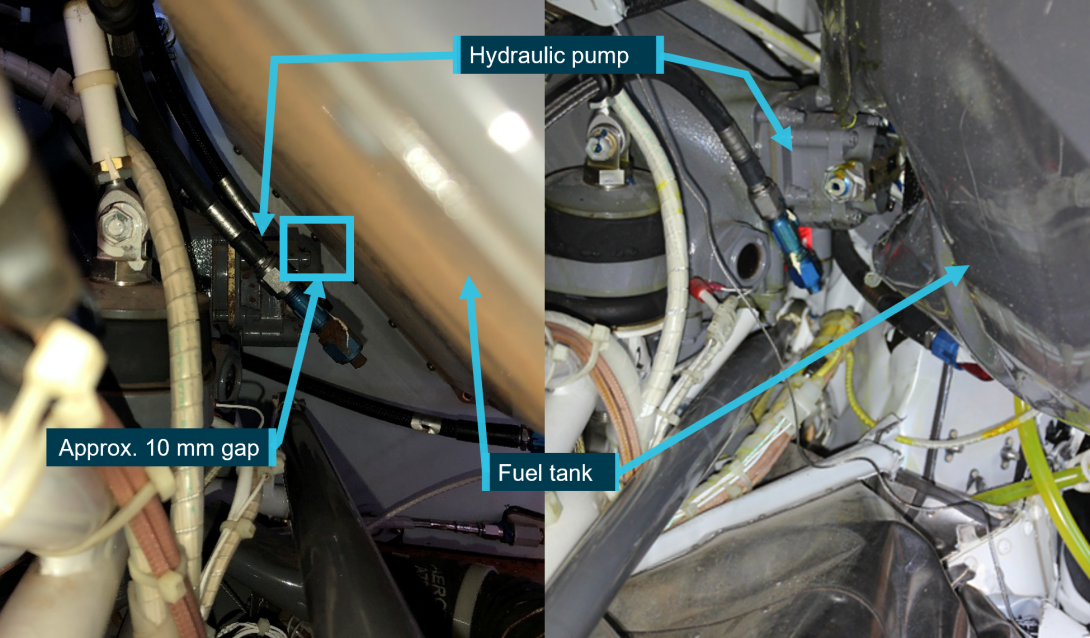 Figure 26: Fuel tank rupture (view forward)