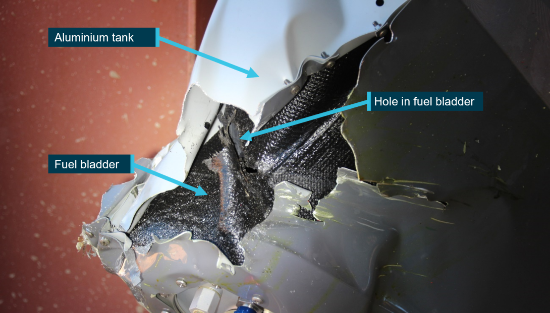 Figure 27: Fuel bladder tear