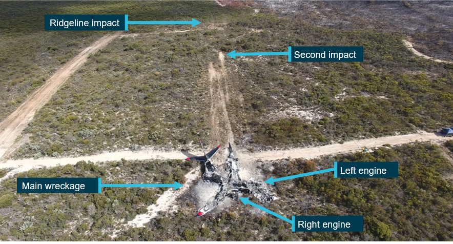 Figure 5: Second impact and main wreckage