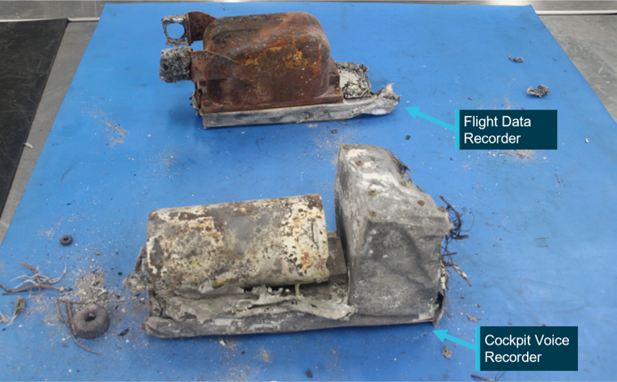 Figure 7: FDR and CVR as recovered and prior to disassembly