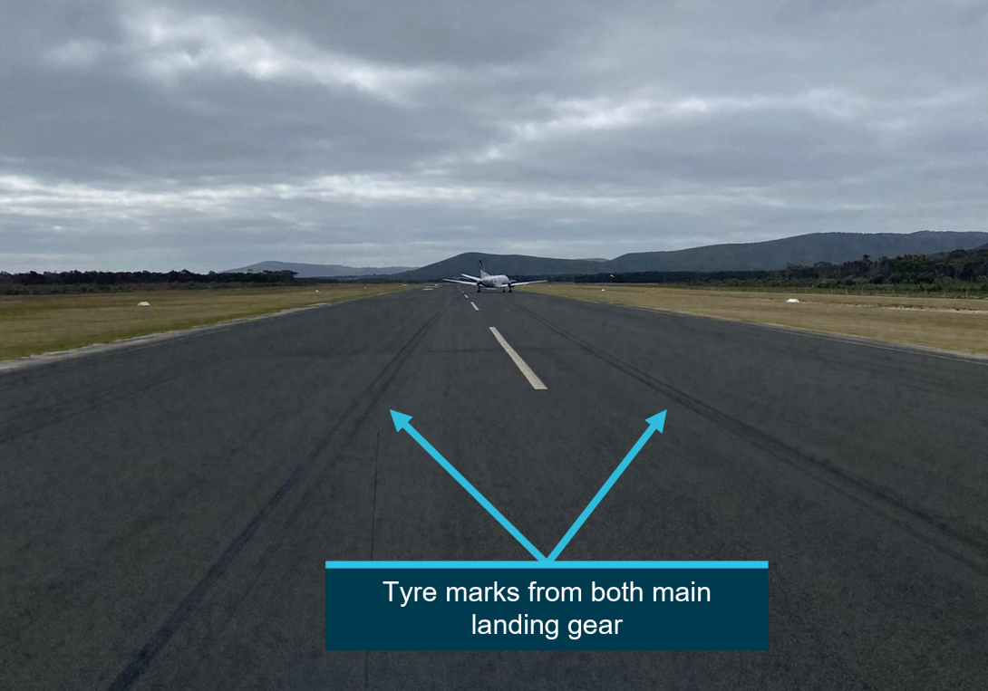 Figure 3: Tyre marks on runway