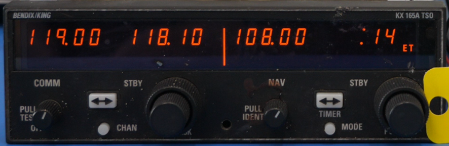 Bendix King KX-165A from VH-XH9 - Indication on power up