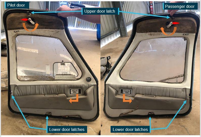 Figure 6: Location of door interior operating handles