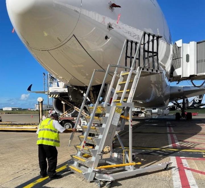 Figure 5: Airbus A350 aircraft showing lower pitot probe covers fitted