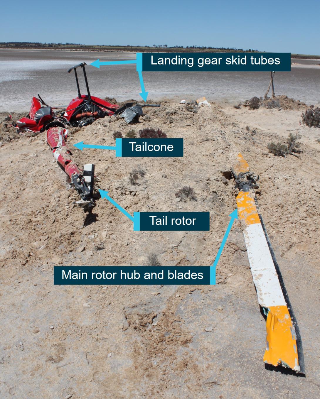 Figure 7: Accident site and wreckage