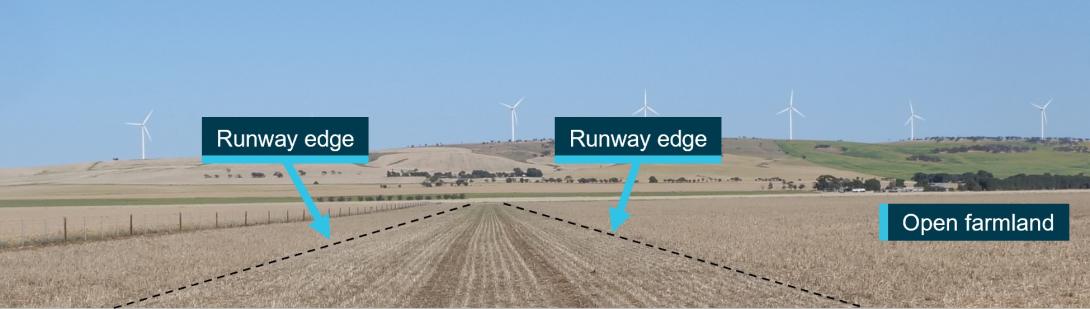 Figure 1: Runway looking west