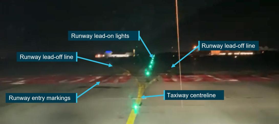 Figure 5: Lighting and markings at intersection after clearance given to cross or enter 