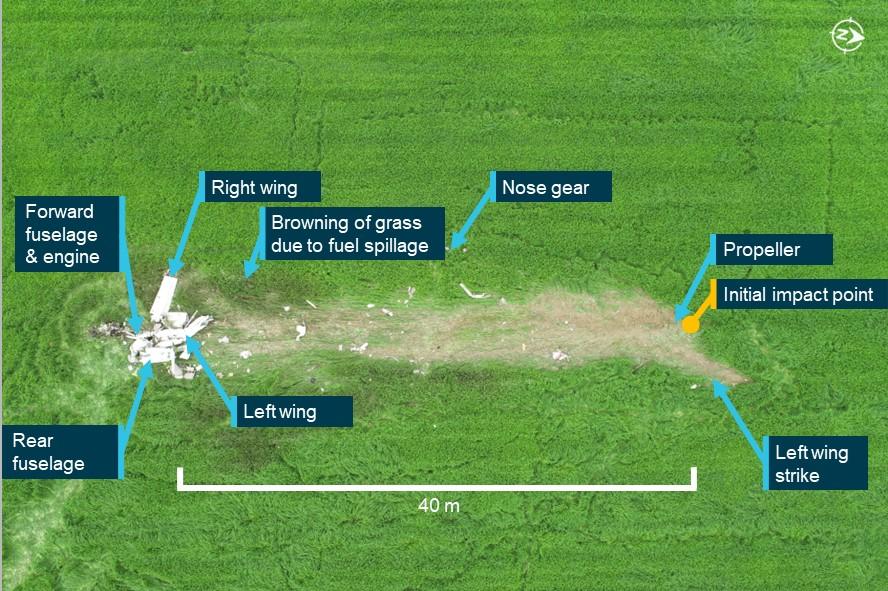 Figure 3: Overview of VH-CPQ accident site