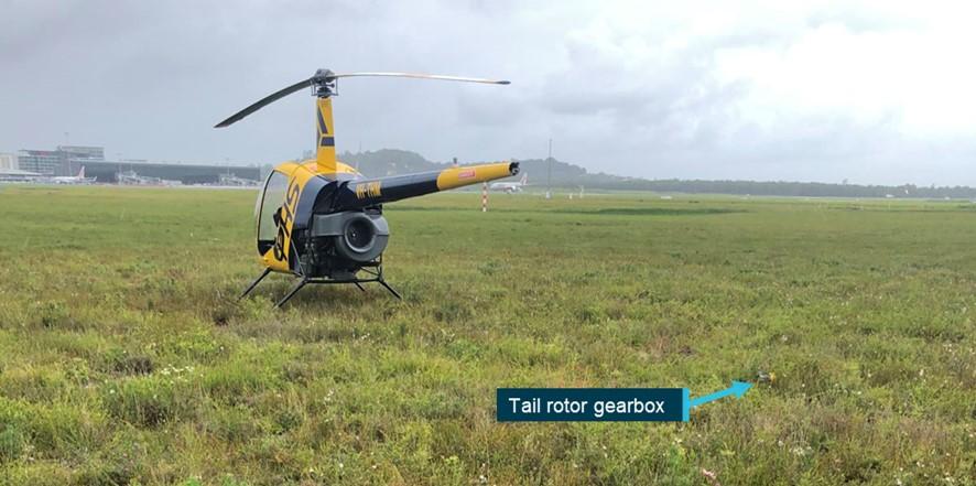 The tail rotor separated during a low hover