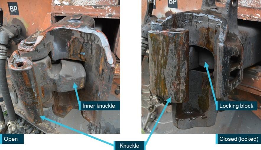 Figure 8: Open and closed automatic coupler