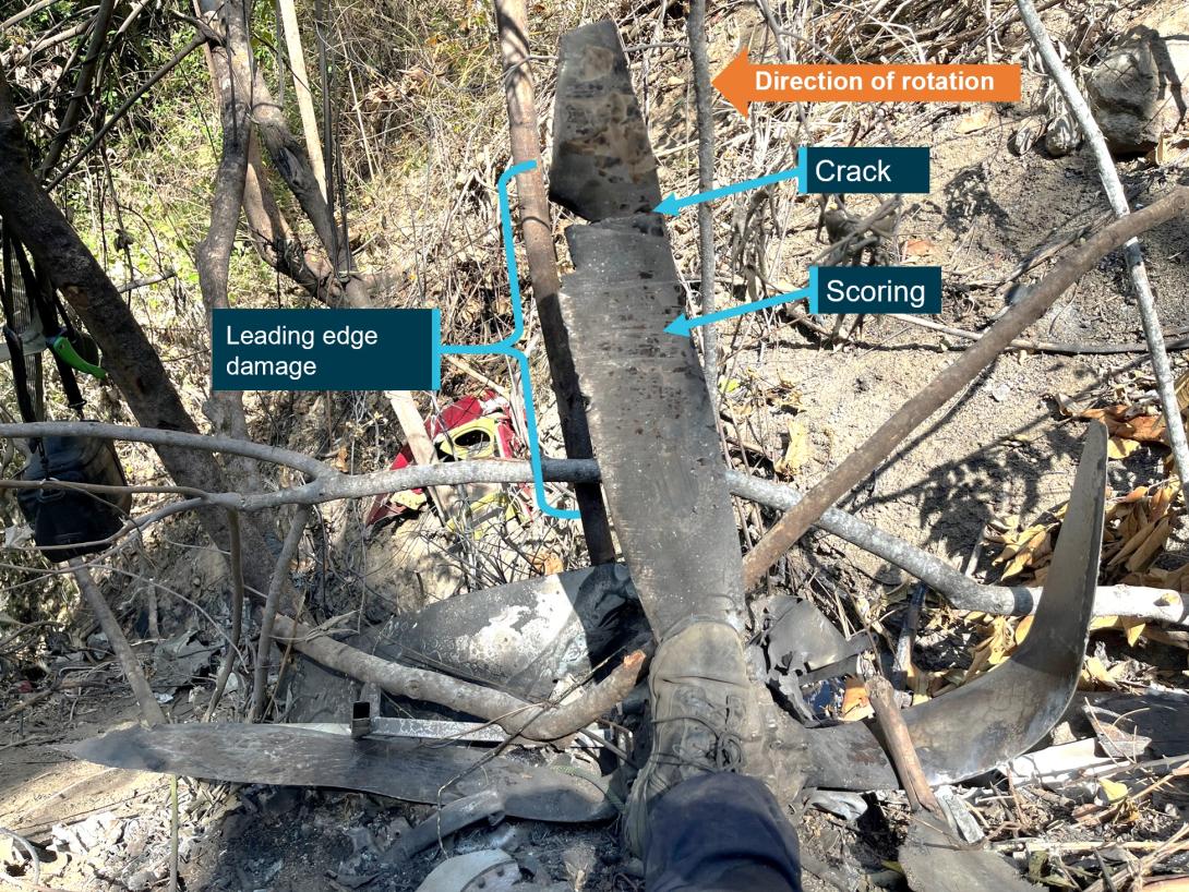 Figure 6: Propeller damage